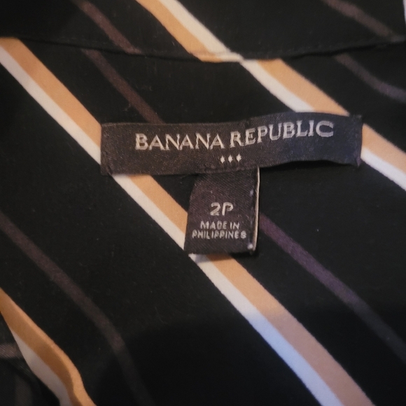 Banana Republic Black Striped Dress with Matching Belt 2P - Picture 7 of 7